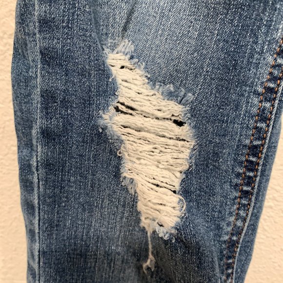Wild Fable Highest Rise Skinny Jeans Blue Stretch Distressed Holes 24x27.5 Sz 00 - Picture 7 of 12